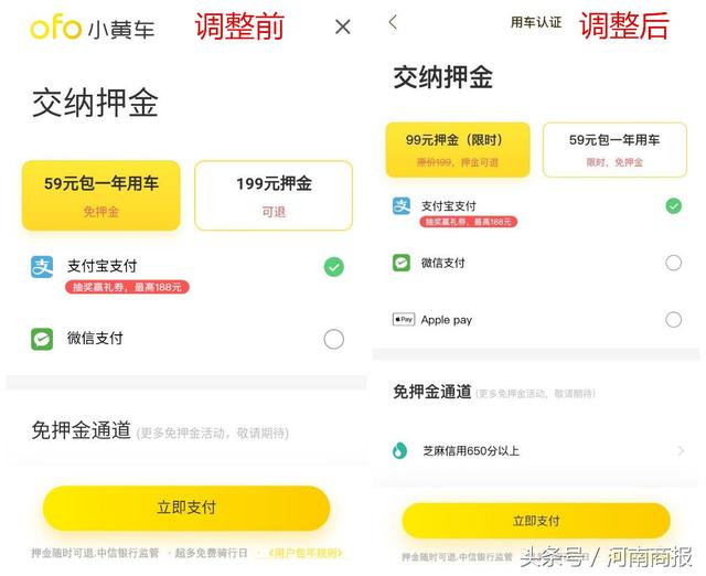 小黃車交押金被套路？現(xiàn)已調(diào)整選項(xiàng)防誤充