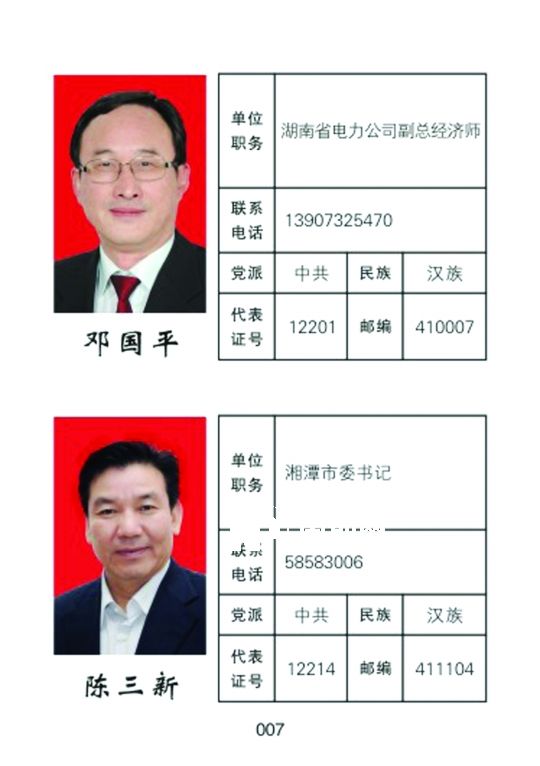 湘潭市人大常委會(huì)官網(wǎng)公開(kāi)的湖南省委書(shū)記徐守盛和湘潭市委書(shū)記陳三新的信息。兩人均為湘潭選出的湖南省人大代表，陳三新同時(shí)是湘潭市人大代表。</p><p>