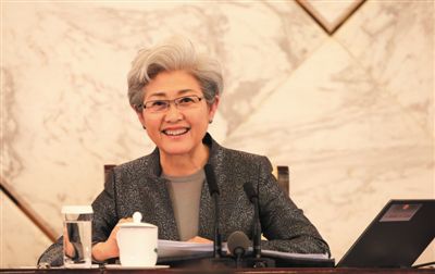 3月4日，十二屆全國人大三次會(huì)議在人民大會(huì)堂舉行新聞發(fā)布會(huì)，大會(huì)發(fā)言人傅瑩回答中外記者的提問。