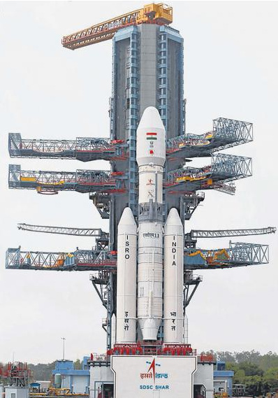 印度最新研制的地球同步衛(wèi)星發(fā)射火箭“馬克III型”(Mark III)。