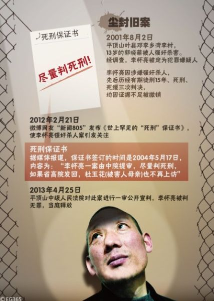 因涉嫌奸殺幼女，李懷亮被羈押了近12年，先后歷經(jīng)有期徒刑15年、死刑、死緩三次判決，最終因“證據(jù)不足、事實(shí)不清”于近日被宣判無罪，當(dāng)庭釋放