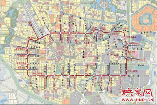 鄭州地鐵5號線線路圖。
