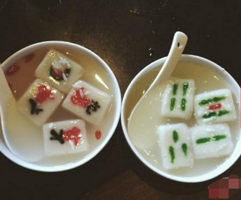 來碗清一色！火鍋店推出創(chuàng)意麻將湯圓