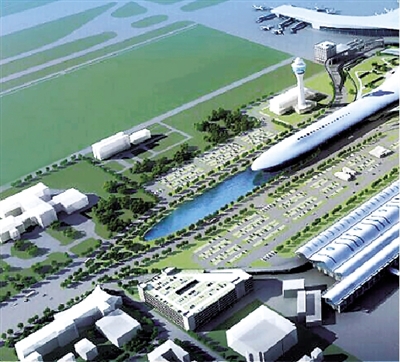 新鄭機(jī)場T2航站樓全面封頂 比T1航站樓大3倍。