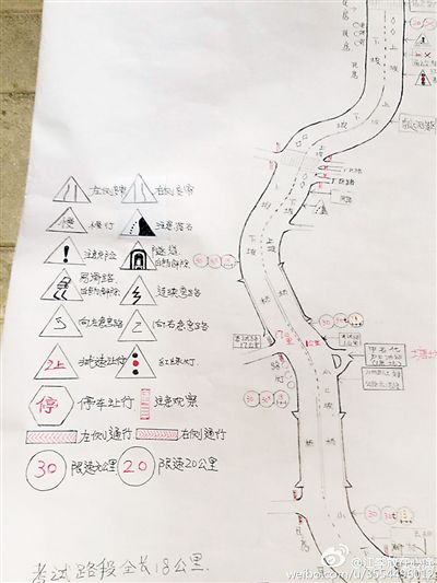 大叔手繪7米長(zhǎng)卷，為考“科目三”真是拼了