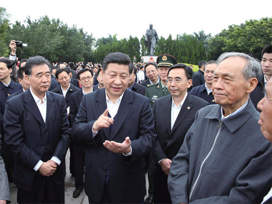 2012 年12 月，習(xí)近平任中共中央總書記后首次離京，即到改革前沿的廣東考察