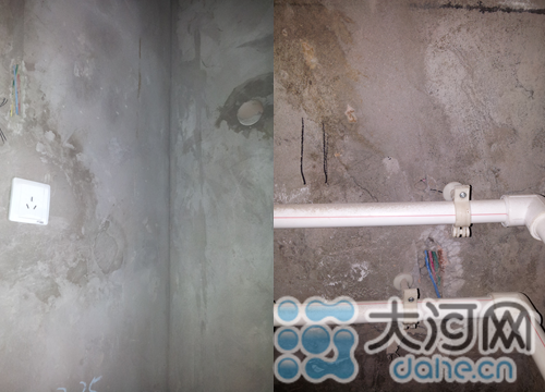 空調(diào)專用線路，用電負(fù)荷較大 圖為衛(wèi)生間電線走線