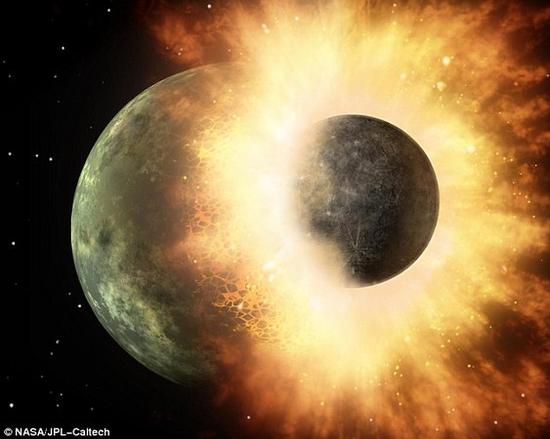 資料圖片：科學(xué)家說(shuō)，45億年前跟忒伊亞行星的一場(chǎng)相撞，把水資源帶到了地球。