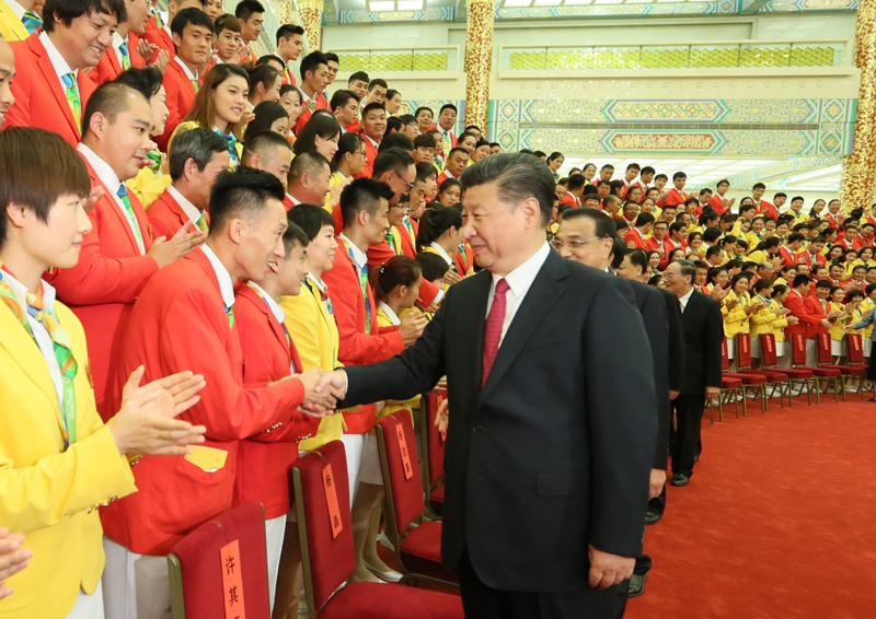 習(xí)近平會(huì)見第31屆奧運(yùn)會(huì)中國(guó)體育代表團(tuán)