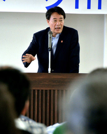 日本民主黨黨首海江田萬里。