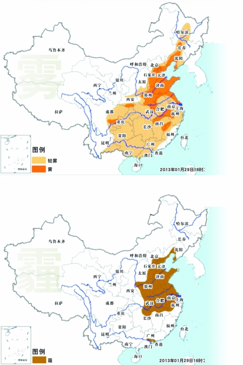 北京、天津、石家莊等屬?lài)?yán)重污染，鄭州、武漢等屬重度污染