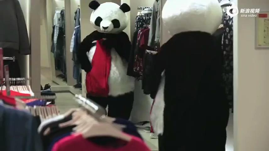 賤萌大熊貓商場(chǎng)惡搞不斷